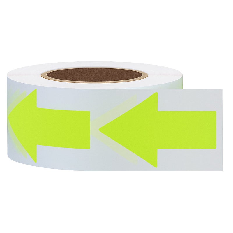 Hybsk Arrow Stickers Bright Eye-Catching Versatile Arrow Signs for Office Marking Plans Total 500 Labels Per Roll (Fluorescence Yellow) - Image 3